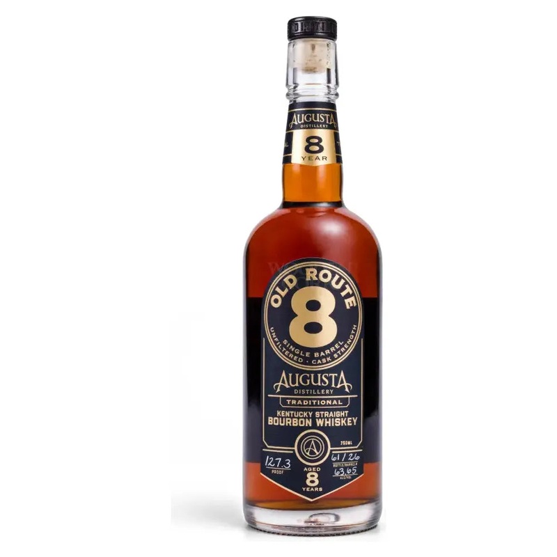 Augusta Distillery 8 Years Old Route 8 Single Barrel Unfiltered Cask strength Kentucky Straight Bourbon Whiskey