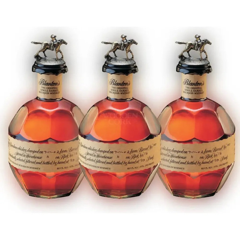Blanton’s Original Single Barrel Bourbon 750ml 3 Pack