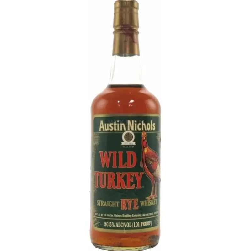 Wild Turkey 101 Proof Christmas Rye Whiskey 1991