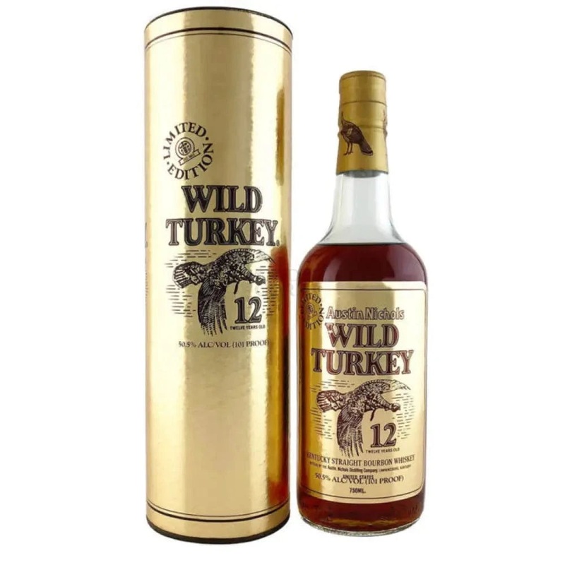 Wild Turkey 12 Year Old 1993 Gold Foil Kentucky Straight Bourbon Whiskey 750ml