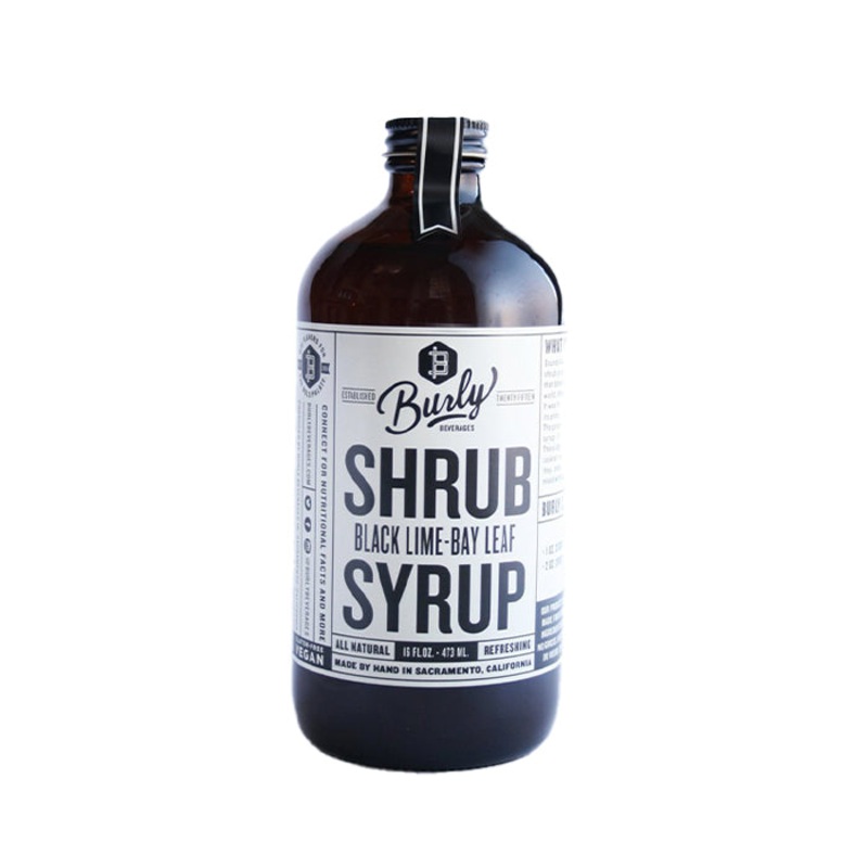 Bruly Black Lime Bay Leaf Shrub Syrup 16 oz