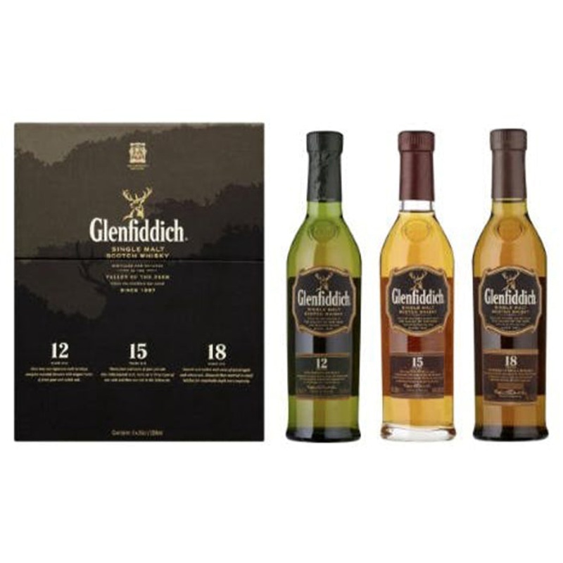 Glenfiddich Trio Pack 12, 15, 18 Year Old 200ml