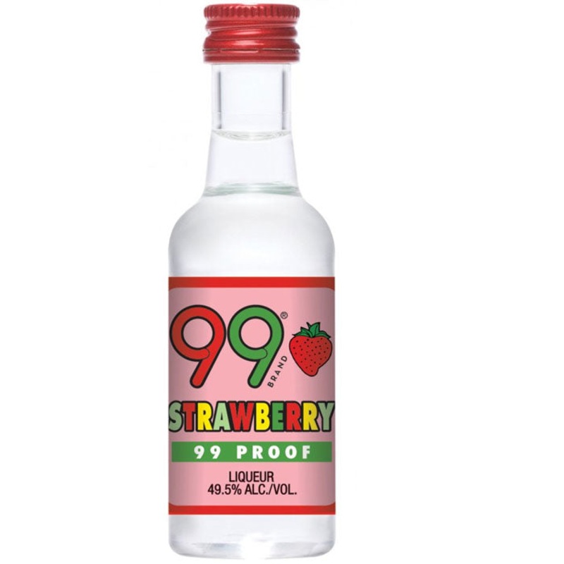 99 Strawberries Liqueur Mini Bottle 50ml