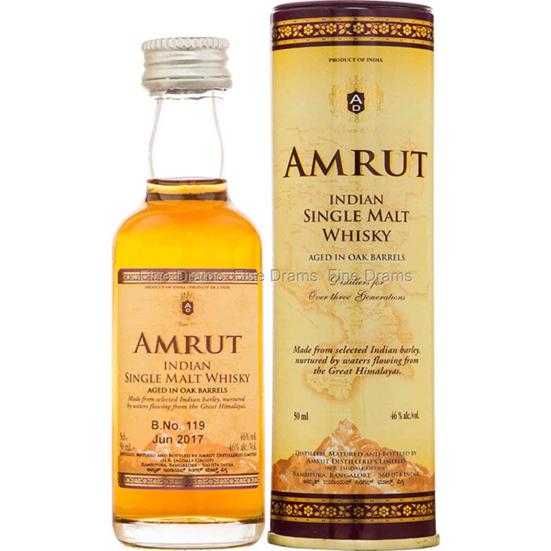 Amrut Indian Single Malt Mini Bottle 50ml