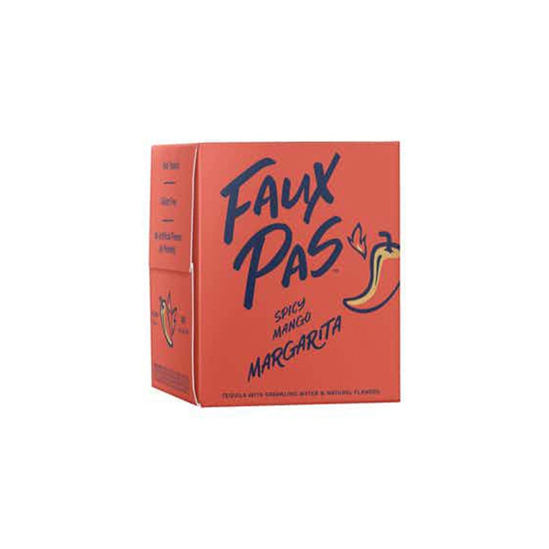 Faux Pas Spicy Mango Margarita 4 Pack 250ml