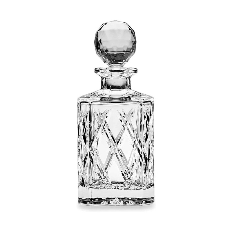 Top Shelf Hand Cut Crystal Decanter