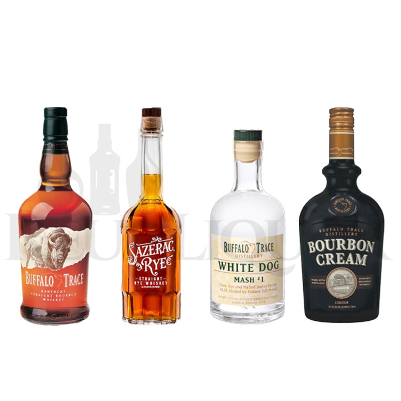 Buffalo Trace Bourbon & Sazerac Rye & Buffalo Trace White Dog 375ml & Buffalo Trace Bourbon Cream Bundle