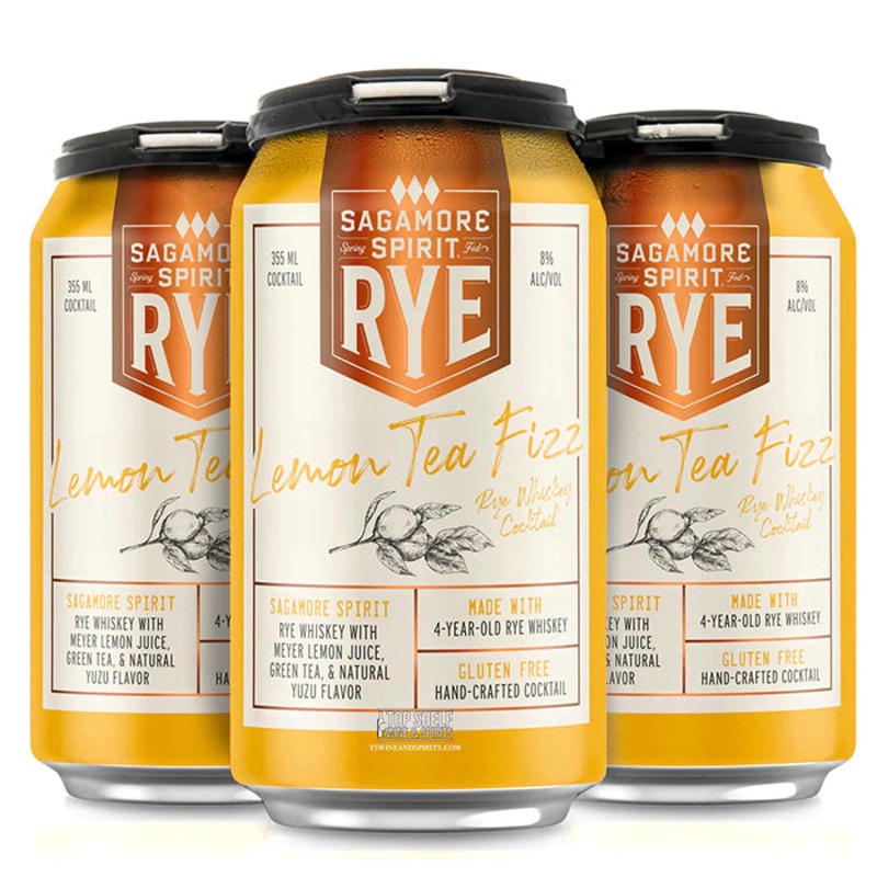 Sagamore Spirit Rye Lemon Tea Fizz Cocktail (4 Pack)