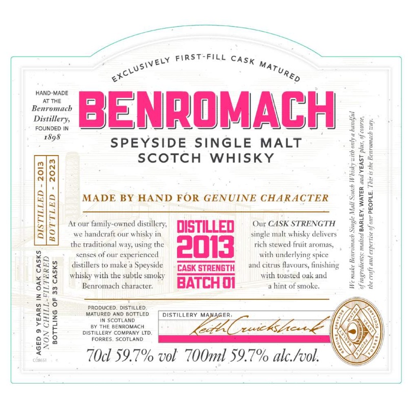 Benromach Cask Strength Vintage 2013 Batch #1 Scotch Whisky 700ml