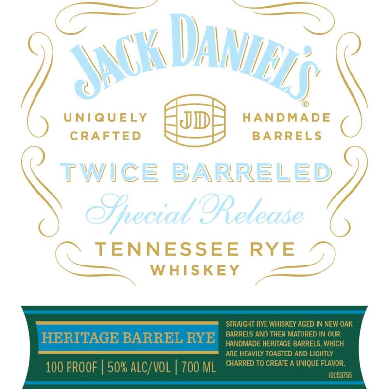 Jack Daniel’s Twice Barreled 2023 Release Tennessee Rye Whiskey