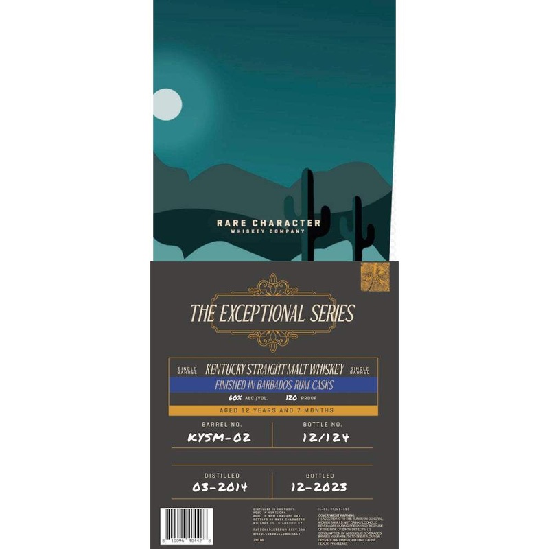Rare Character The Exceptional Series Barbados Rum Casks Finished Kentucky Straight Whiskey