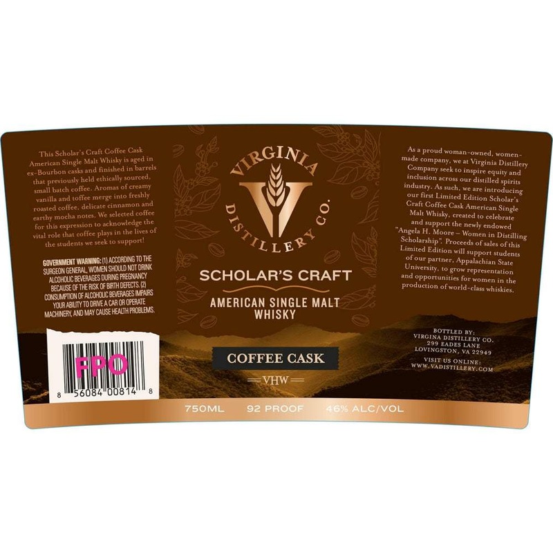 Virginia Distillery: Scholars Craft Coffee Cask American Single Malt Whisky
