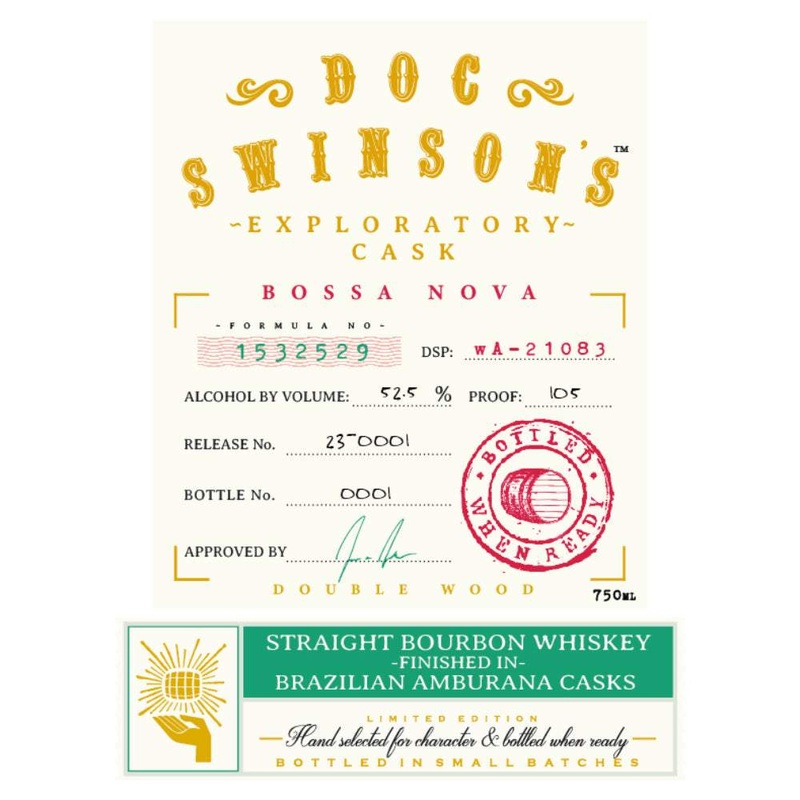 Doc Swinsons Exploratory Cask Bossa Nova Straight Bourbon Whiskey
