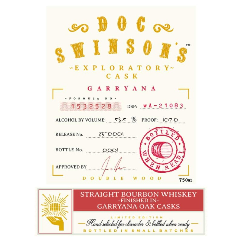 Doc Swinsons Exploratory Cask Garryana Straight Bourbon Whiskey