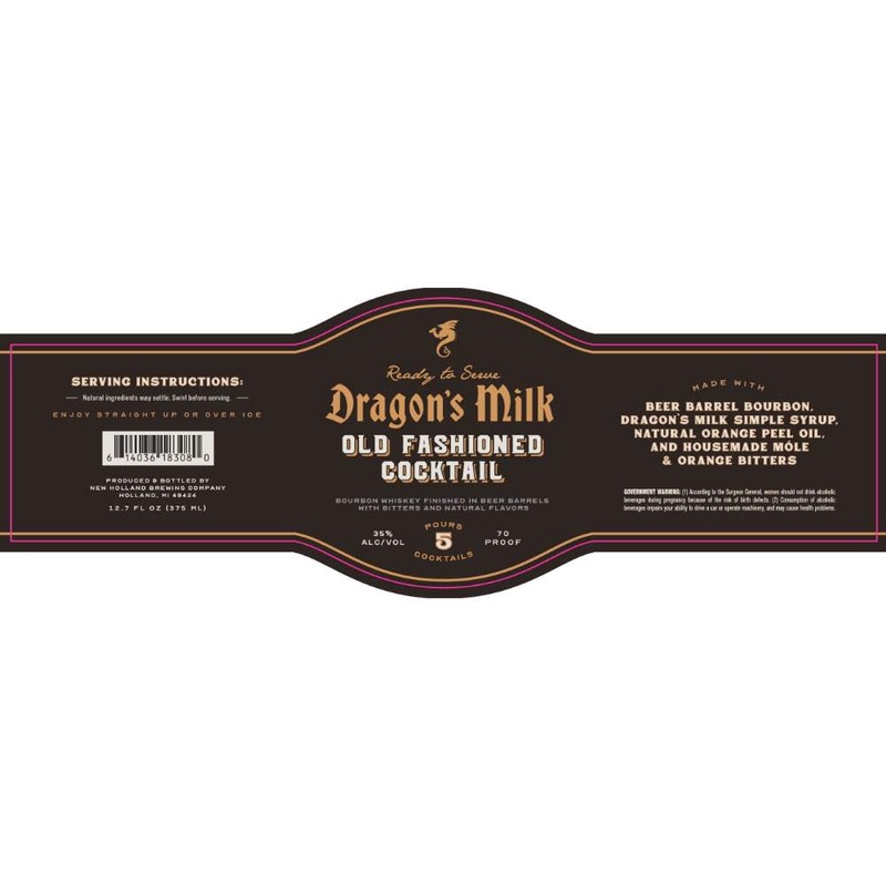 Dragons Milk Old Fashioned Cocktail 375ml