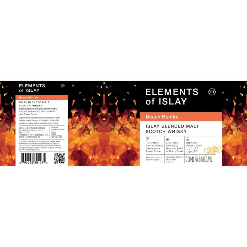 Elements of Islay Beach Bonfire Blended Malt Scotch 700ml