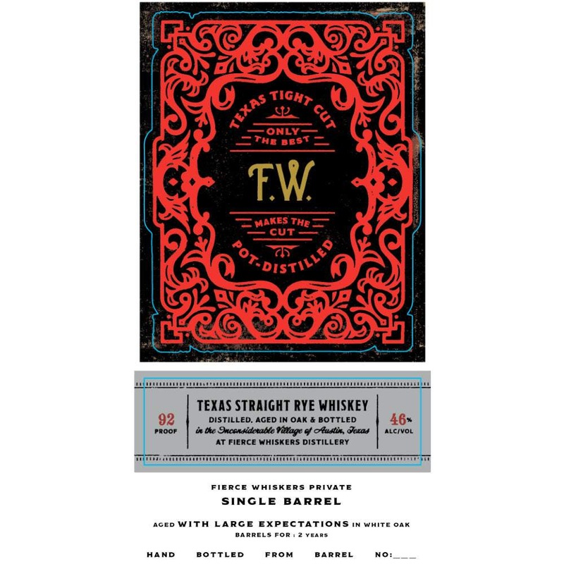 Fierce Whiskers Texas Tight Cut Single Barrel Rye Whiskey