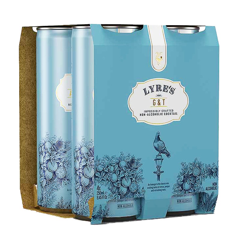 Lyre’s G&T Non-Alcoholic 250ml Cocktail RTD (4 Pk)