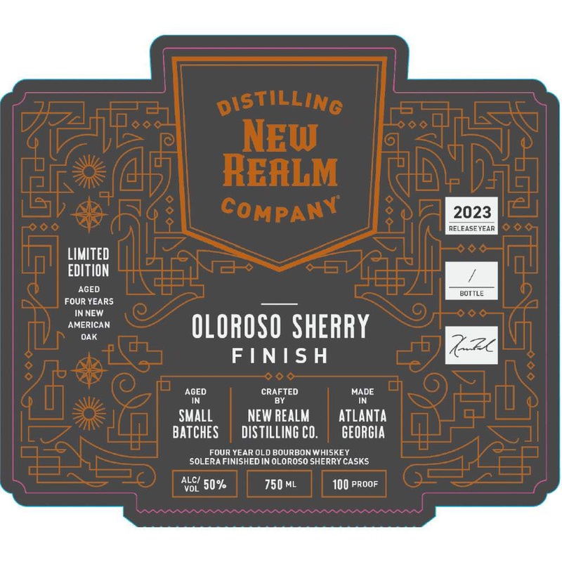 New Realm 4 Year Aged Oloroso Sherry Finish Bourbon Whiskey