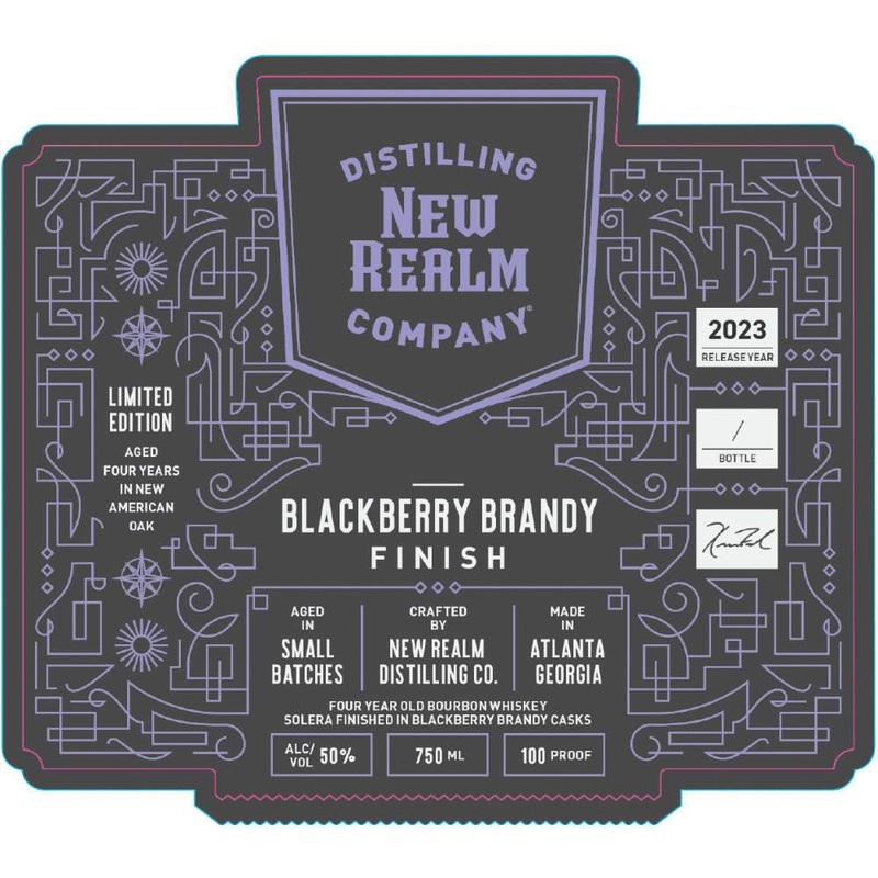 New Realm 4 Year Old Blackberry Brandy Finished Bourbon Whiskey