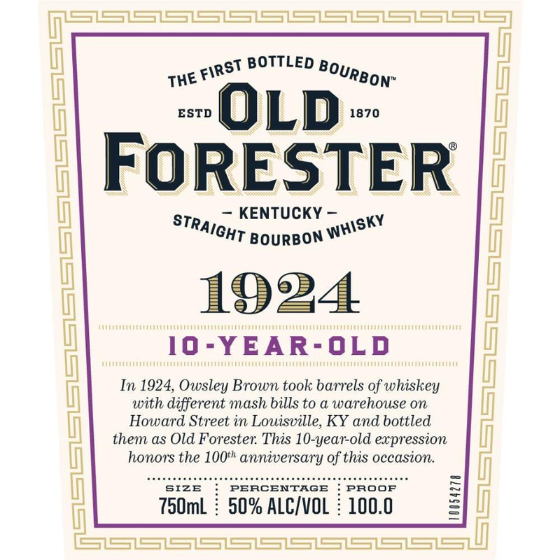 Old Forester 1924 10 Year Old Straight Bourbon Whiskey