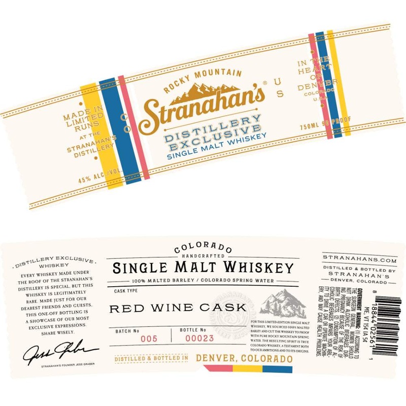 Stranahans Distillery Exclusive Red Wine Cask Single Malt American Whiskey