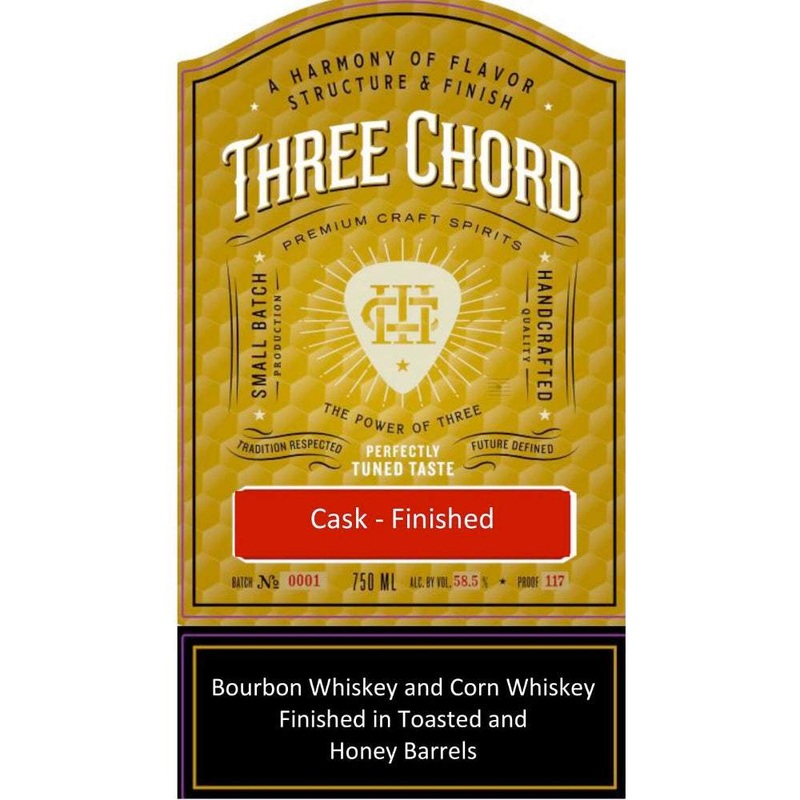 Three Chord Toasted Honey Barrels Finished Bourbon & Corn Whiskey