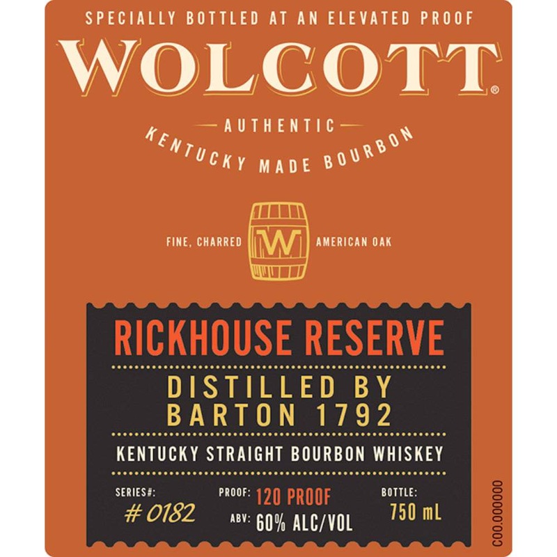 Wolcott Rickhouse Reserve Kentucky Straight Bourbon Whiskey