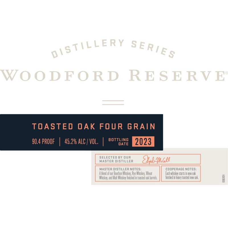 Woodford Reserve Toasted Oak Four Grain 2023 Bourbon Whiskey