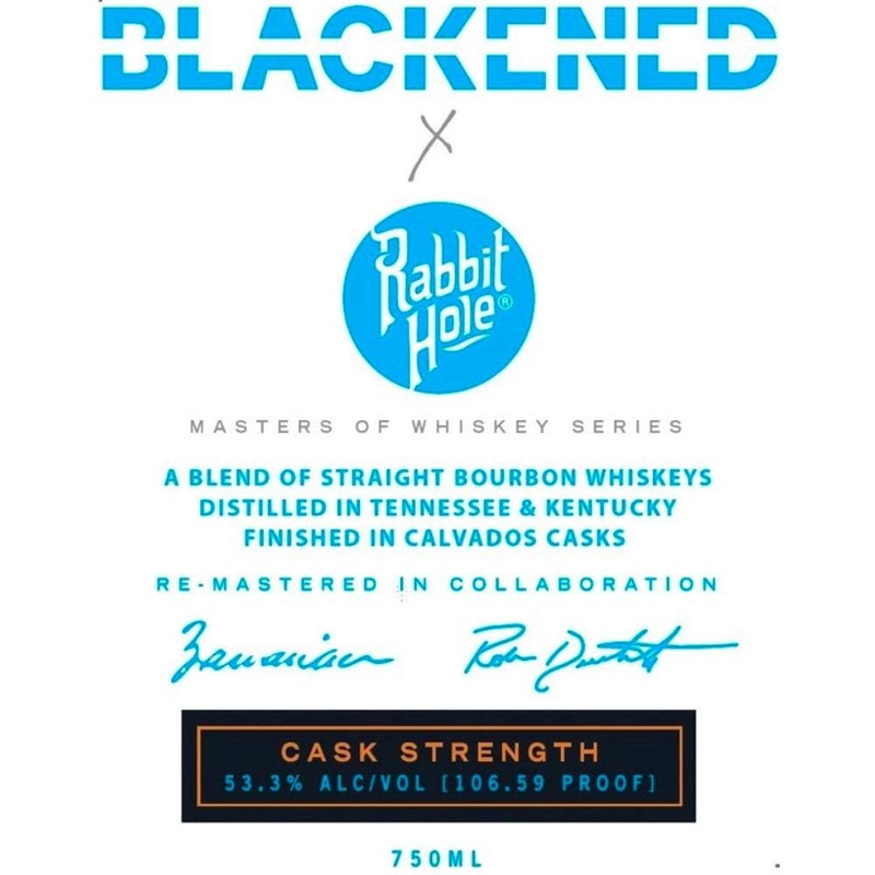 Blackened X Rabbit Hole By Metallica Cask Strength Bourbon Whiskey