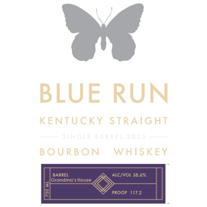Blue Run Grandma’s House’ Single Barrel Bourbon 2023