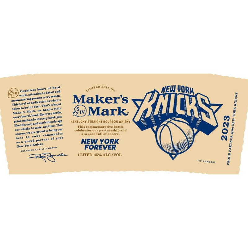 Makers Mark New York Knicks Limited Edition 2023 Bourbon Whiskey