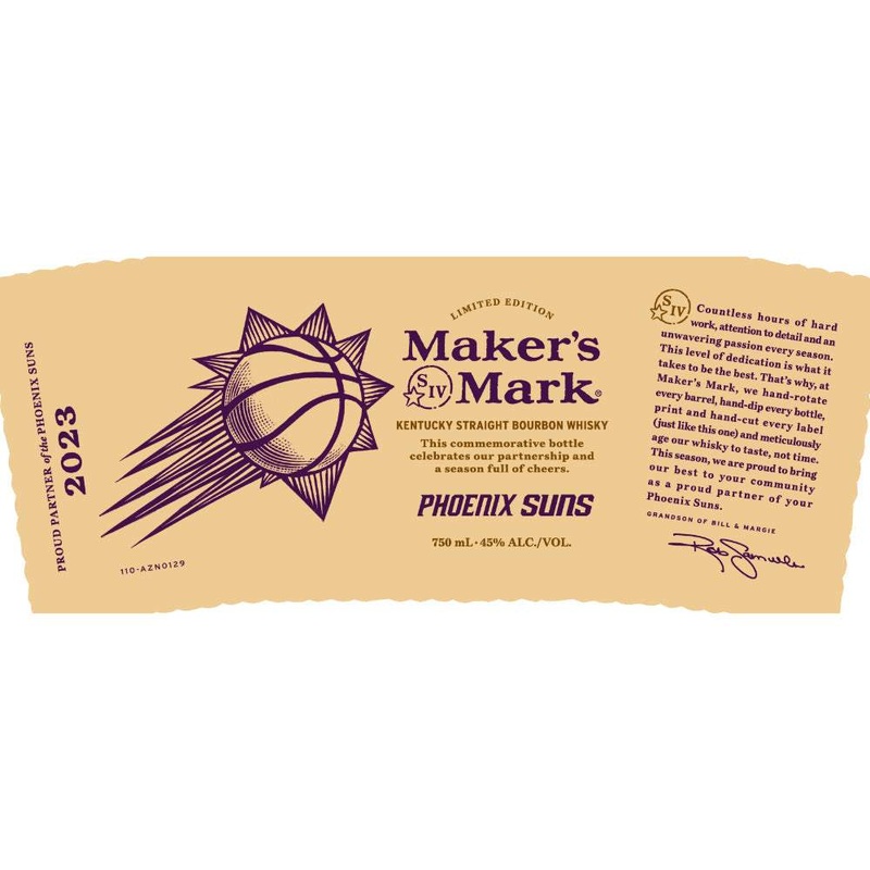 Makers Mark Phoenix Suns 2023 Release Straight Bourbon Whiskey
