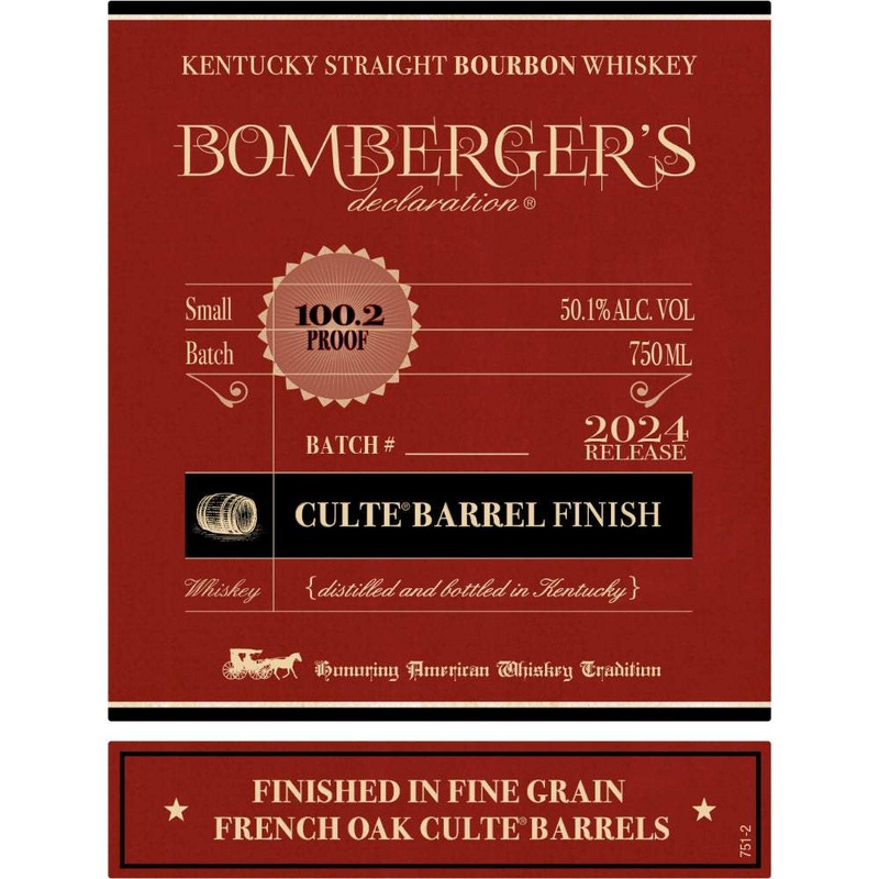 Bombergers Culte Barrel Finish Kentucky Straight Bourbon Whiskey
