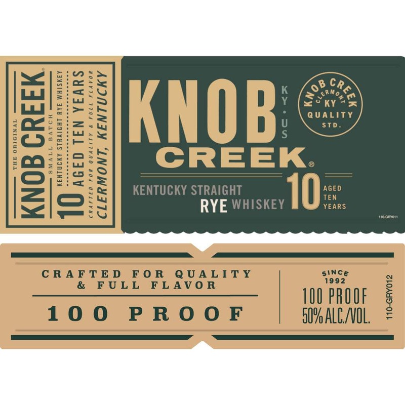 Knob Creek 10 Year Old Kentucky Straight Rye Whiskey