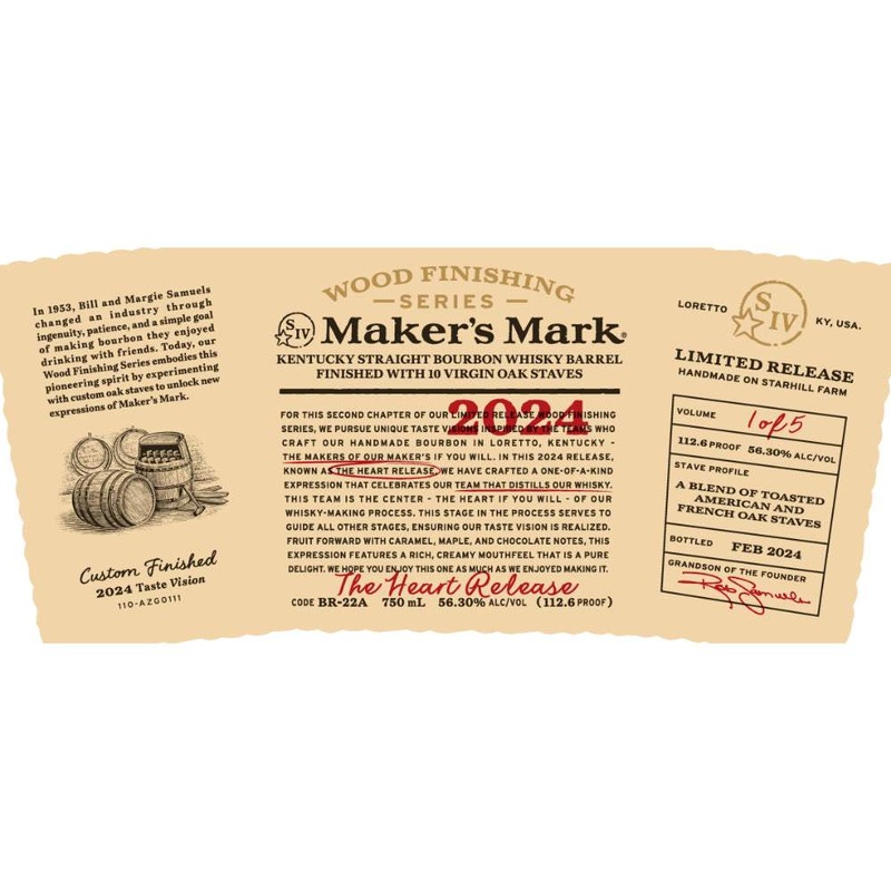 Makers Mark Wood Finishing Series 2024 The Heart Release