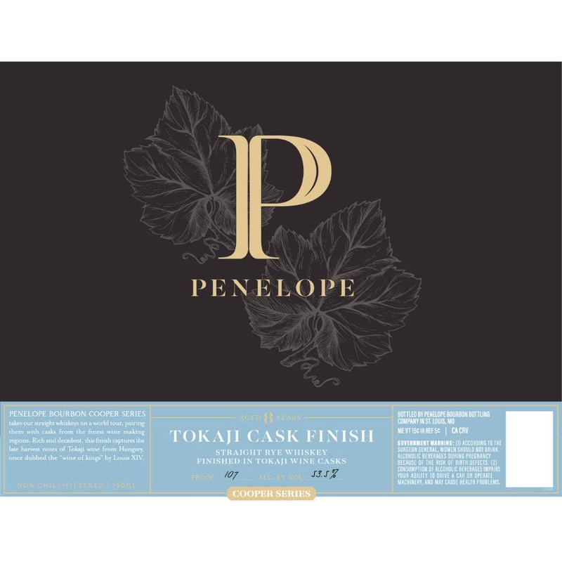 Penelope 8 Year Old Tokaji Cask Finish Straight Rye Whiskey