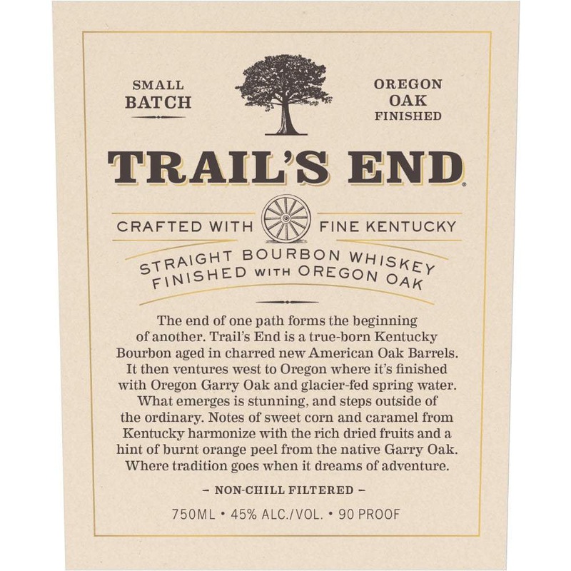 Trails End Straight Bourbon Finished With Oregon Oak