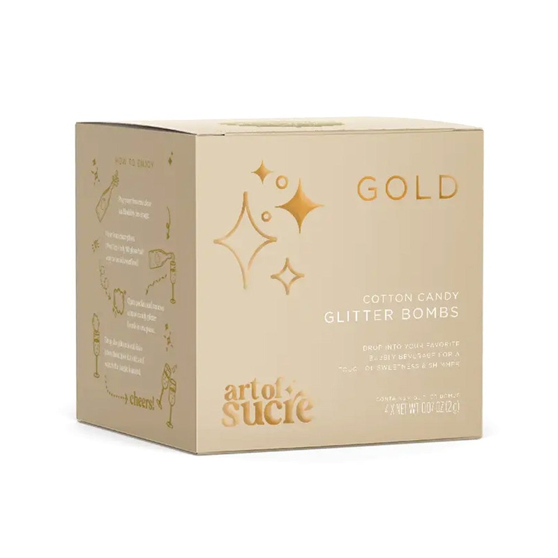 Art of Sucre Gold Cotton Candy Glitter Bombs For Drinks