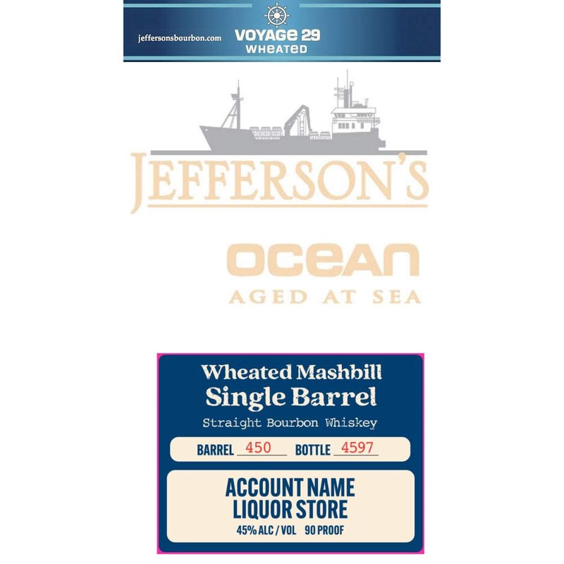 Jeffersons Ocean Aged at Sea Wheated Mashbill Single Barrel Bourbon