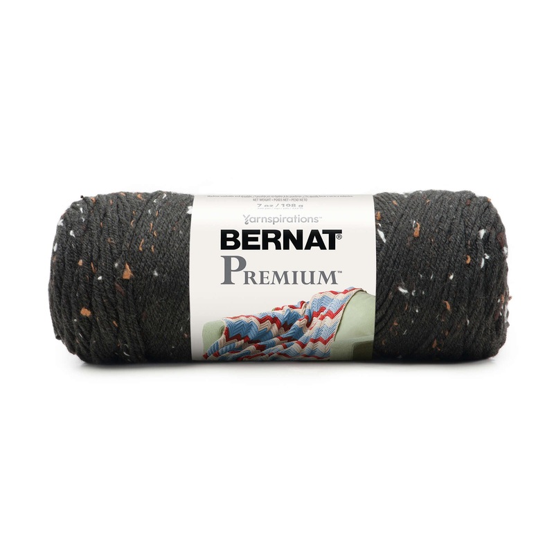 Bernat Premium Tweeds Yarn|Aran Tweed|Black Tweed|Rainbow Tweed