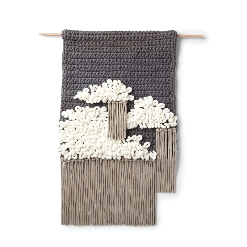 Bernat Alize EZ Cloudy Sky Crochet Wall Hanging