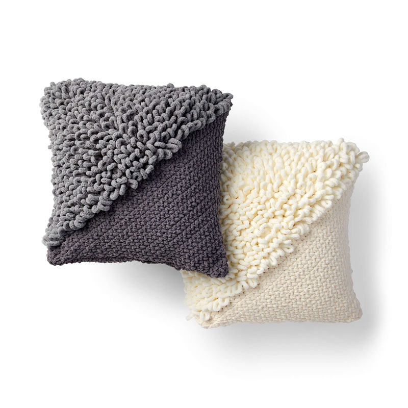 Bernat Alize EZ Loopy Corner Crochet Pillow