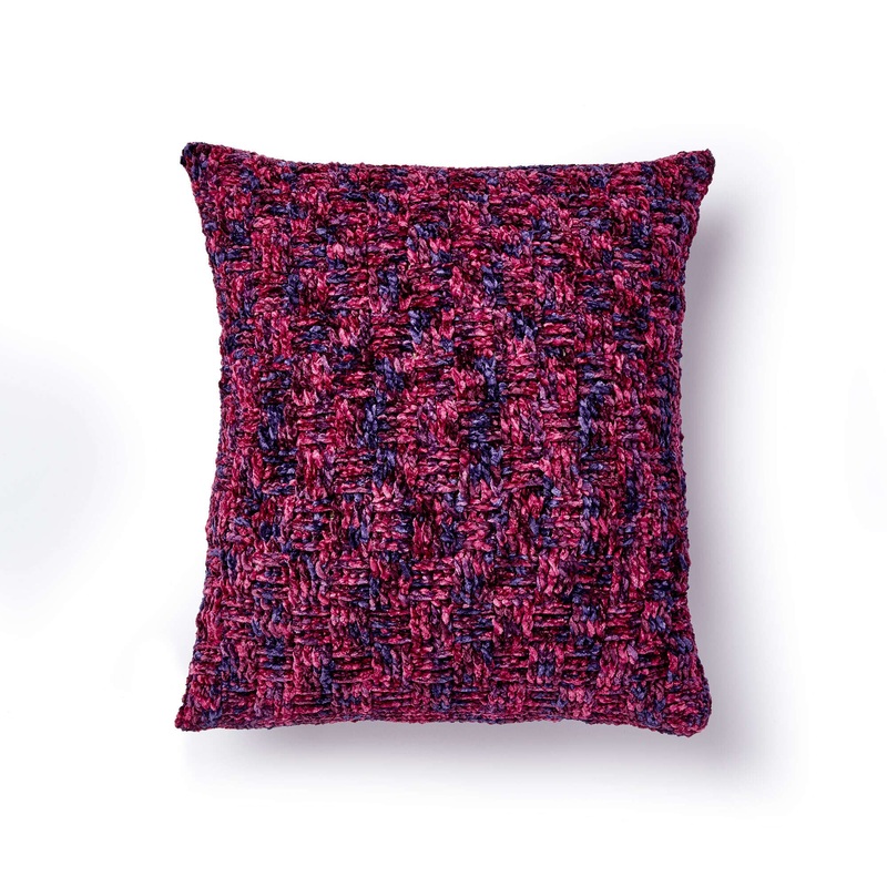 Bernat Basketweave Crochet Pillow