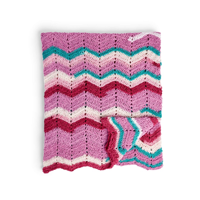 Bernat Chevron Breeze Crochet Afghan