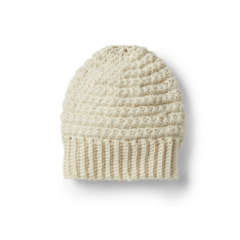 Red Heart Crochet Marguerite Stitch Hat