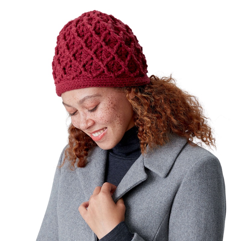 Red Heart Crochet Sparkle Hat|L|M|S|Large|Medium|Small