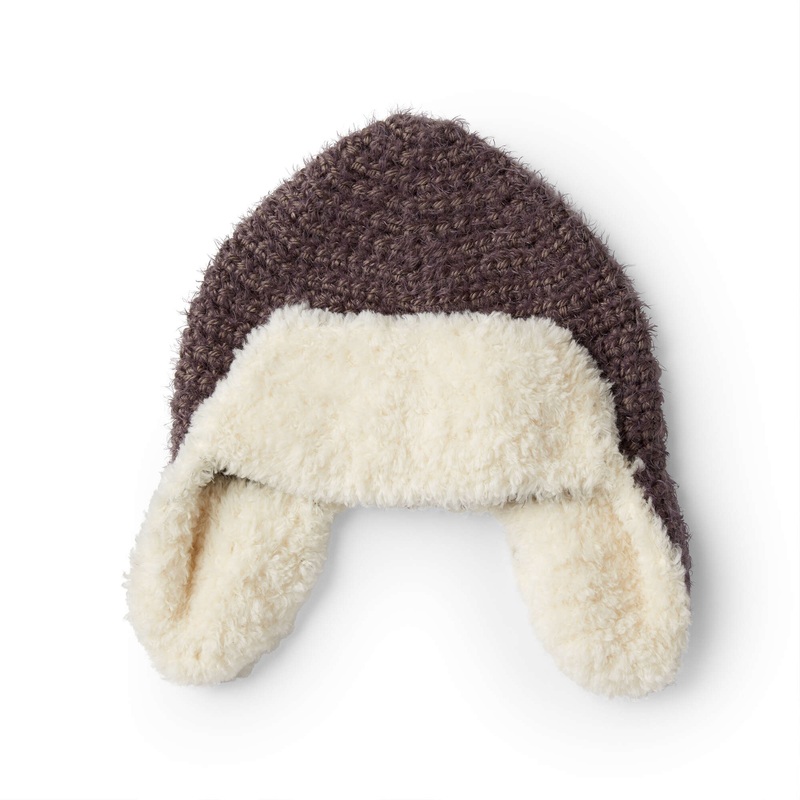Red Heart Crochet Trapper Hat|Single Size
