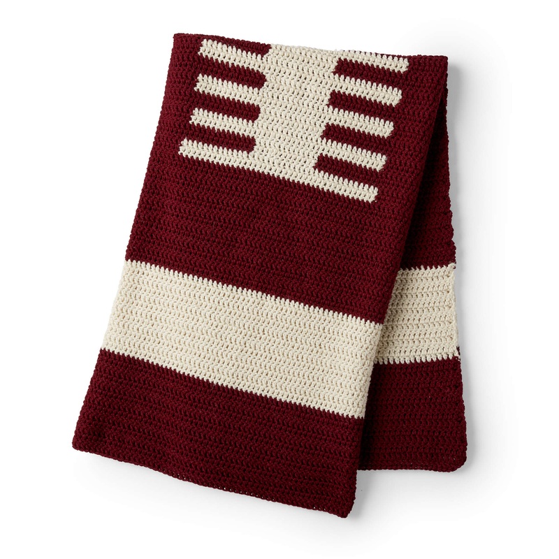 Red Heart Football Lover’s Crochet Throw