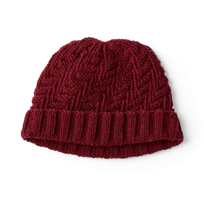 Red Heart Knit Basketweave Set for Him